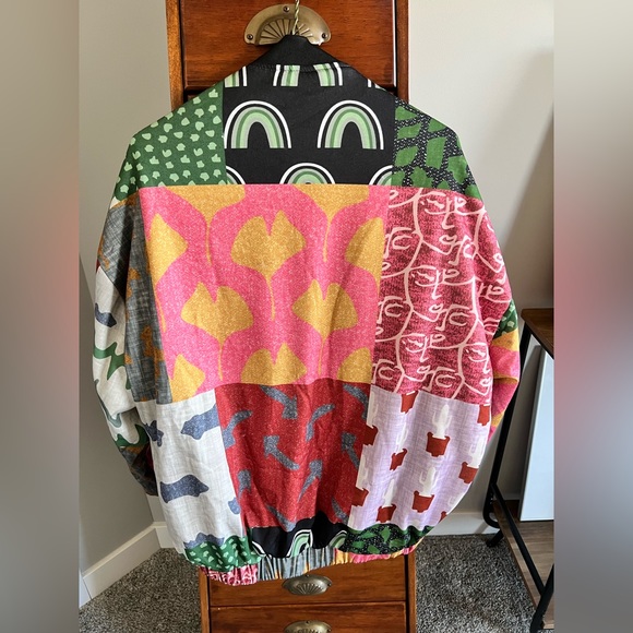 NWT-Patchwork Bomber Jacket - Picture 11 of 11